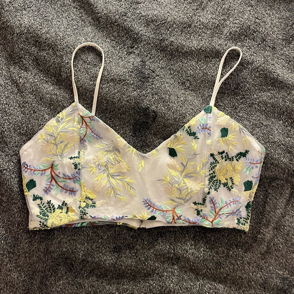 Urban Outfitters Embroidered Bralette Top